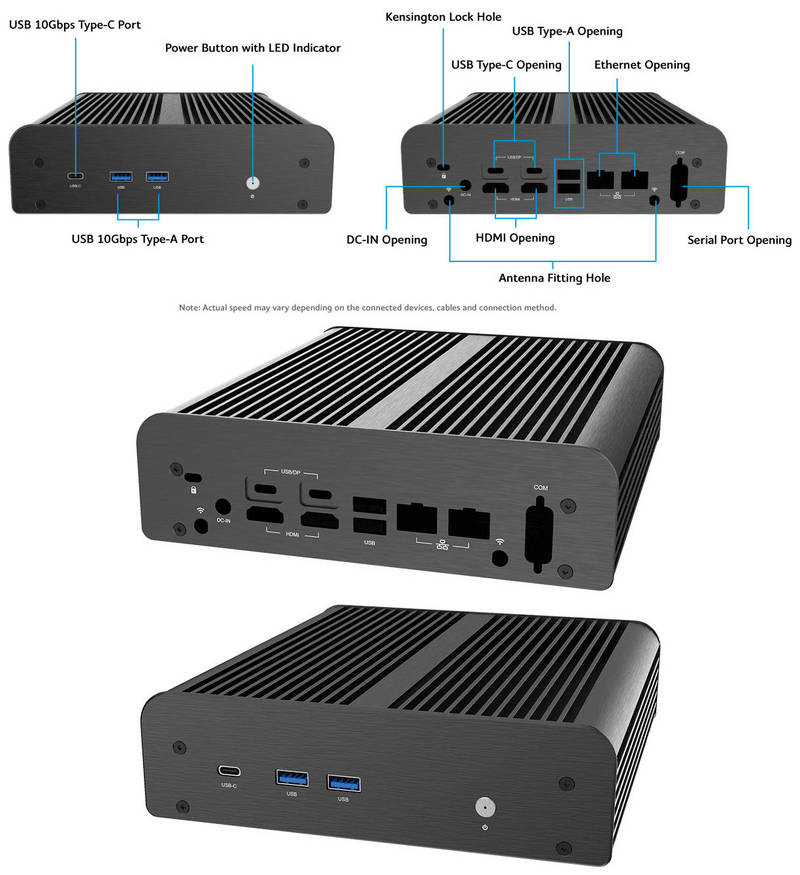 Akasa Newton N16 Enclosure (for ASUS NUC 16 Pro, dual HDMI�, up to 28W TDP) <b>[A-NUC109-M1B]</b>