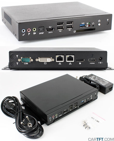 DSS-1300 Barebone (Intel Core i3/i5/i7 Mobile, eSATA, HDMI/DP, 2x Mini-PCIe, 2x LAN, USB3.0, CF) <b>[REFURBISHED]</b>