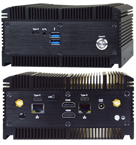 Jetway HBJC330U10-1145G7 (Tiger Lake-UP3 SoC, 2x HDMI, 2x LAN, 3x USB-C) <b>[FANLESS]</b>
